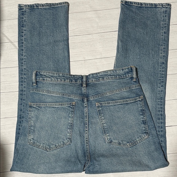 Zara Blue Straight Leg Jeans - Picture 3 of 4